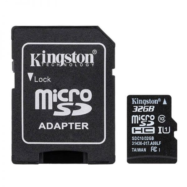 Карта памяти Kingston MicroSDHC 32GB Class 10 + SD Adapter