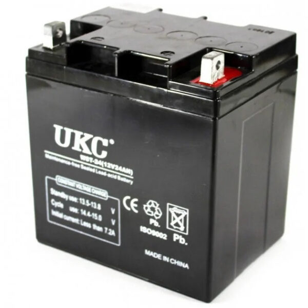 Универсальный аккумулятор UKC 12V 24Ah  (Акумуляторна батарея 12В 24Ач)