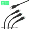 Кабель USB - Lightning Denmen D16L 3,6A Smart Power Cable Черный 46579