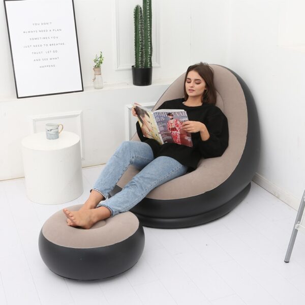 Надувной диван с пуфом Air Sofa Надувное кресло с пуфиком
